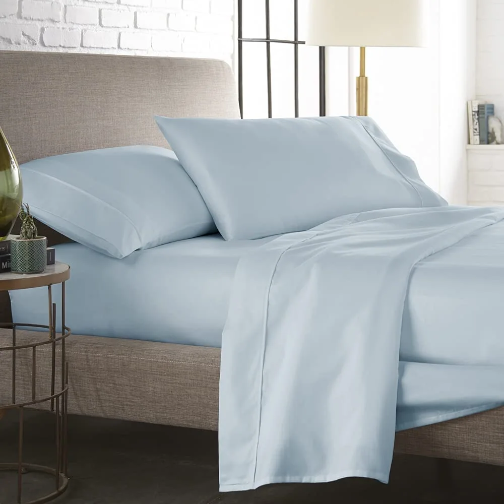Premium Quality Cotton Percale Bed Sheets - 400 Thread Count - 100% Natural Combed Cotton, Crisp Cooling Bedsheets, Sheet Set with Deep Pocket — product image 8