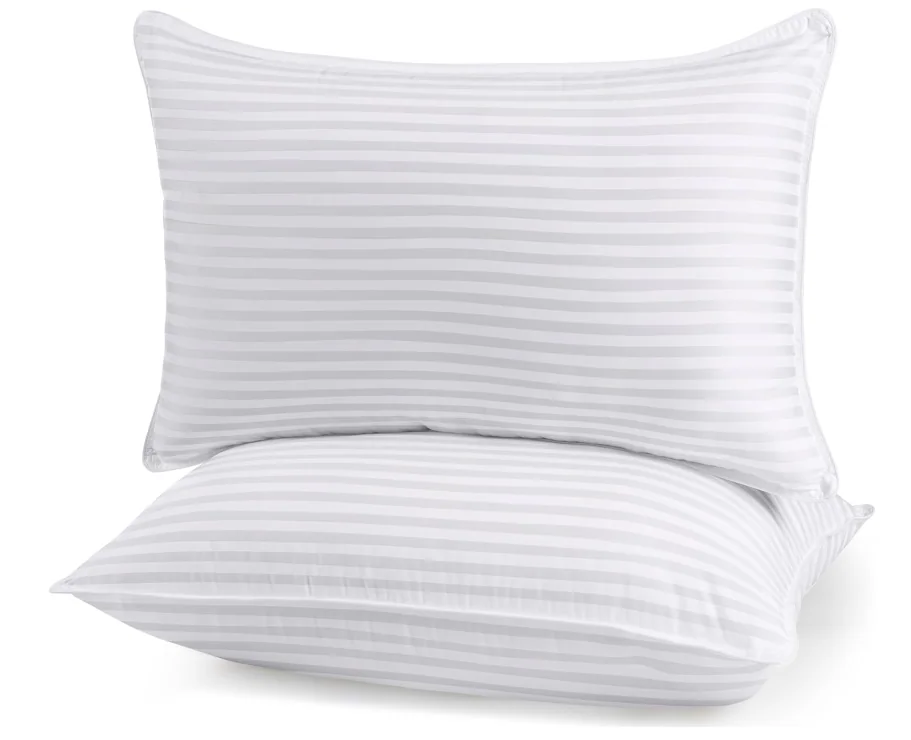 Down Alternative Microfiber Pillow -Hotel Quality Set of 2 - Filled for Back, Stomach, Side Sleepers, Breathable & Skin-Friendly — product image 5