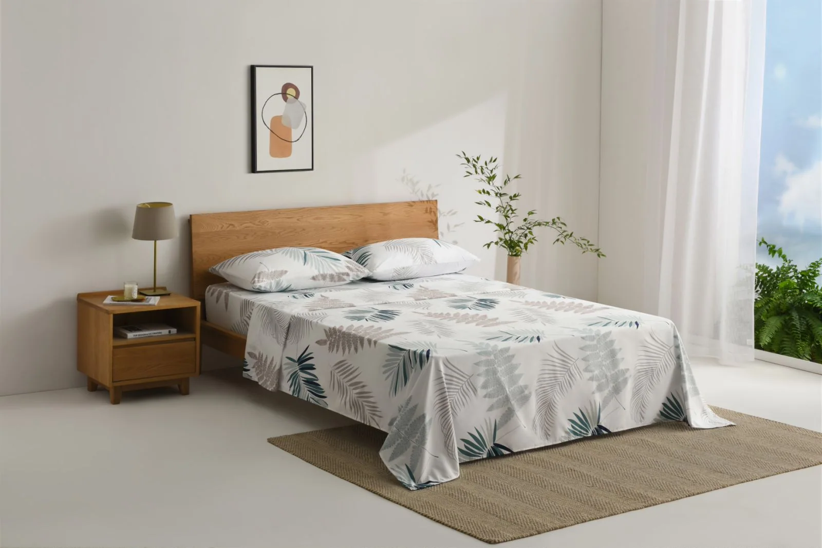 Printed Microfiber Bed Sheet Set — product image 1