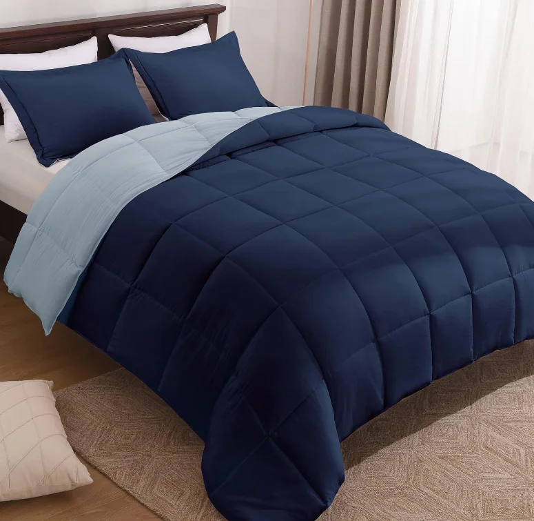 Fluffy Comforter Queen Set for All Seasons - Reversible White Queen Comforter Set — product image 11