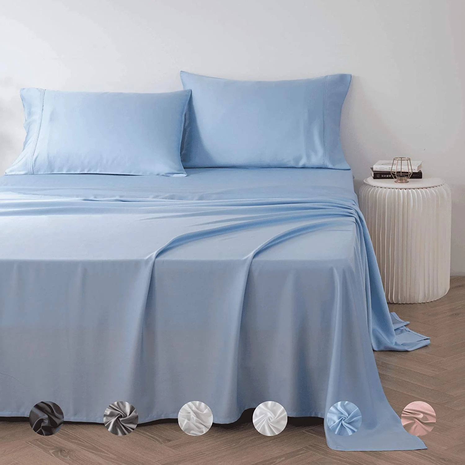 100% Tencel Lyocell Full Size Bed Sheets Set 4PC- Softest Cooling — product image 3