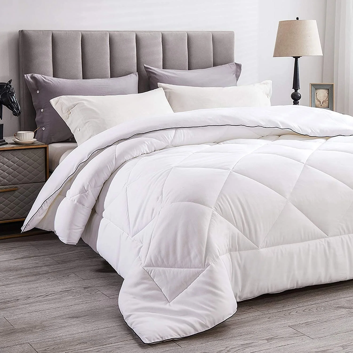 Microfiber Comforter - All-Season Queen Down Alternative Quilted Comforter — product image 6