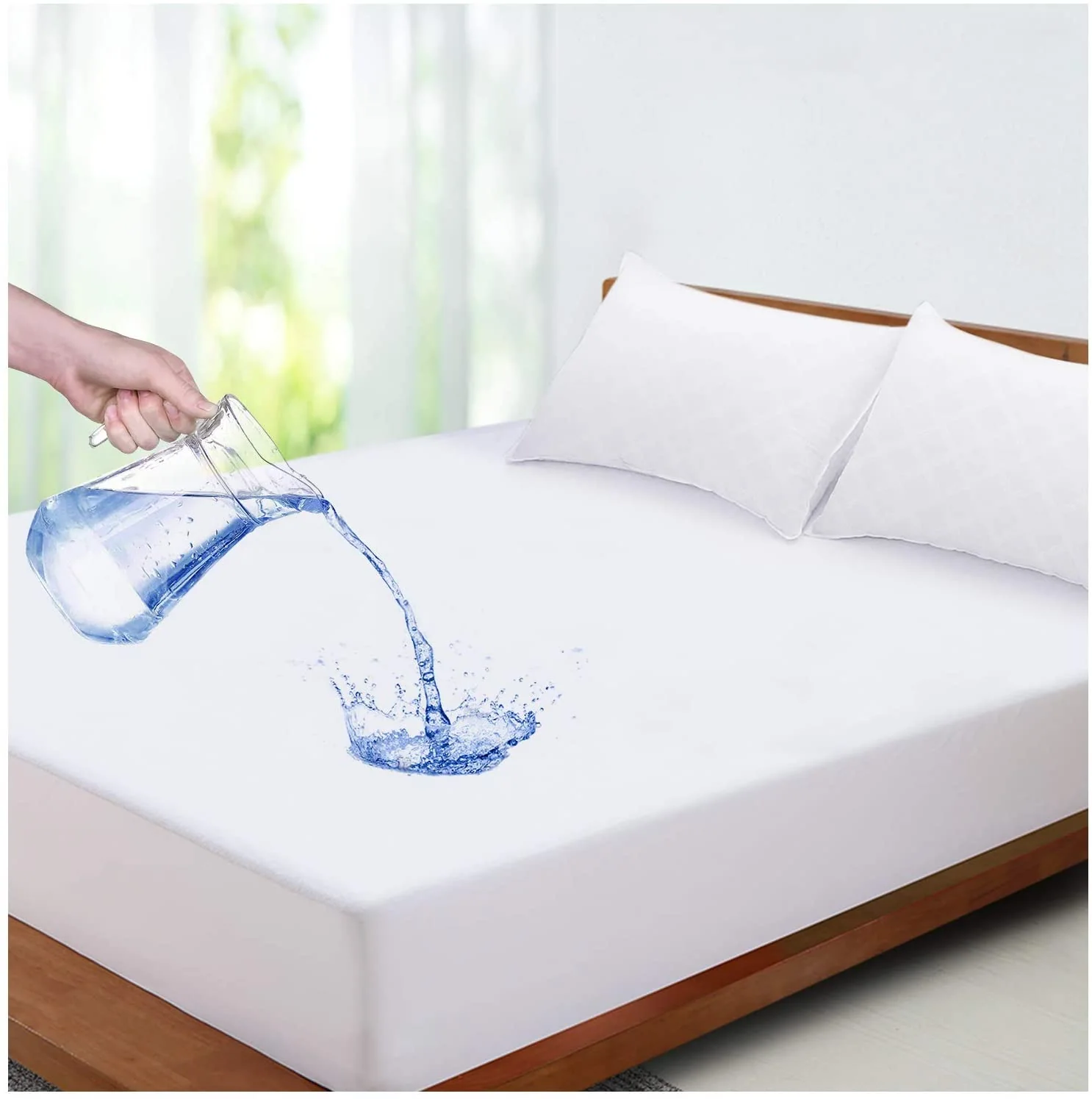 Terry Waterproof Mattress Protector -100% Waterproof Terry Cotton - Dust Proof Breathable Ultrasoft Noiseless — product image 4