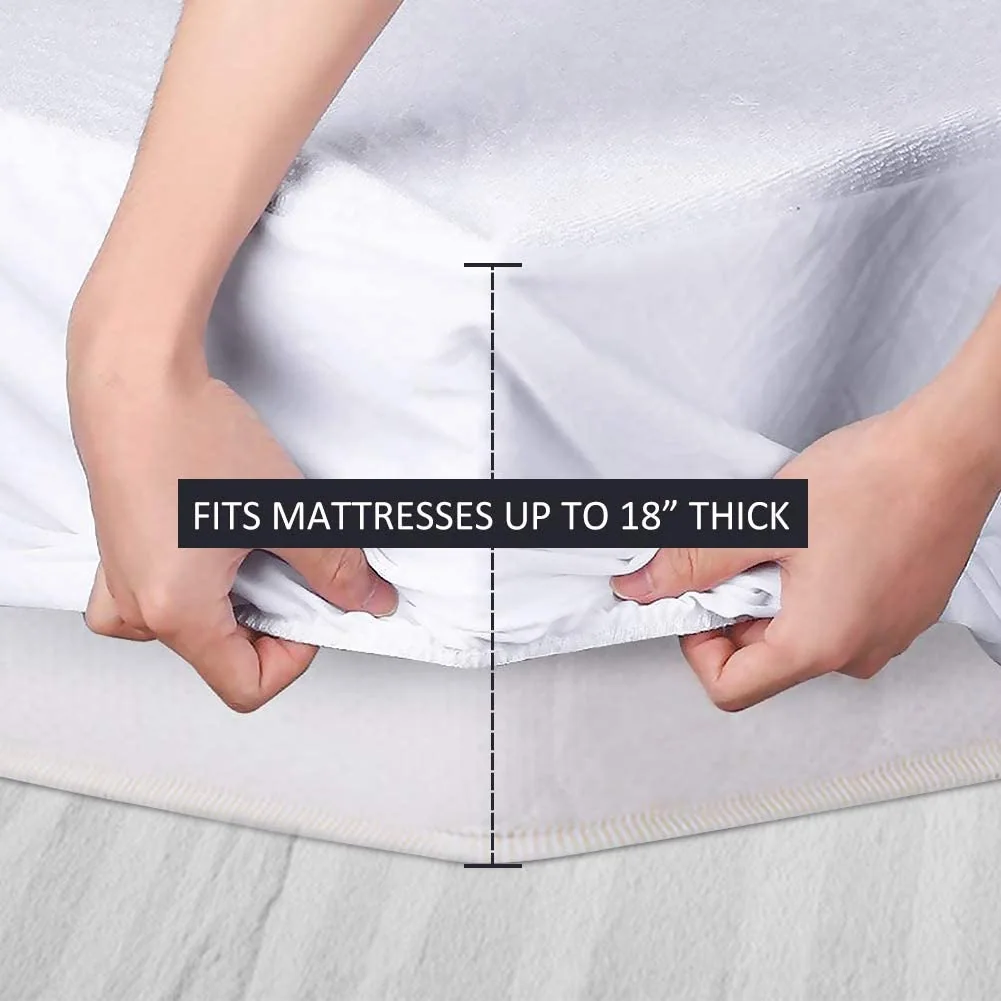 Terry Waterproof Mattress Protector -100% Waterproof Terry Cotton - Dust Proof Breathable Ultrasoft Noiseless — product image 3