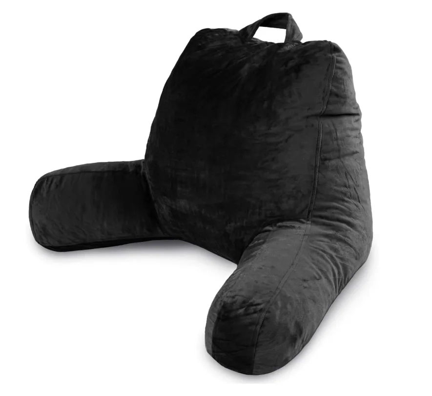 Reading Pillow with Shredded Memory Foam, Large Adult Backrest with Arms, Back Support for Sitting Up in Bed with Washable Cover (Sit up Pillow) — product image 7
