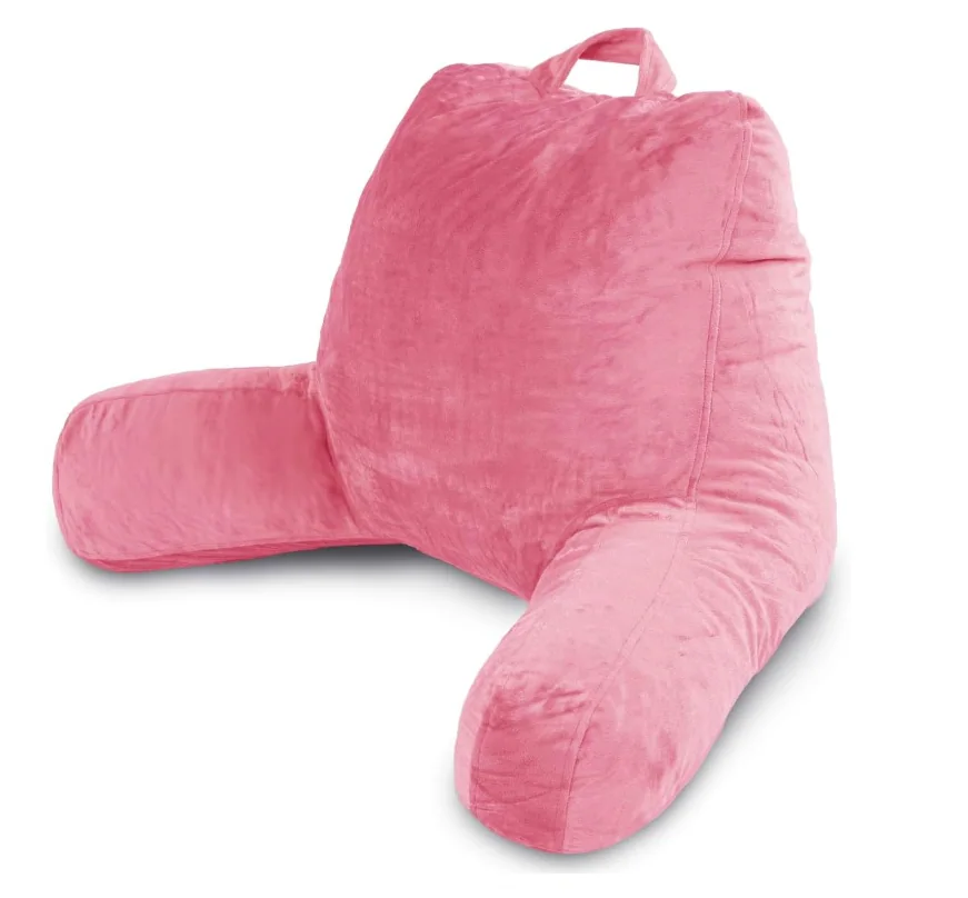 Reading Pillow with Shredded Memory Foam, Large Adult Backrest with Arms, Back Support for Sitting Up in Bed with Washable Cover (Sit up Pillow) — product image 4