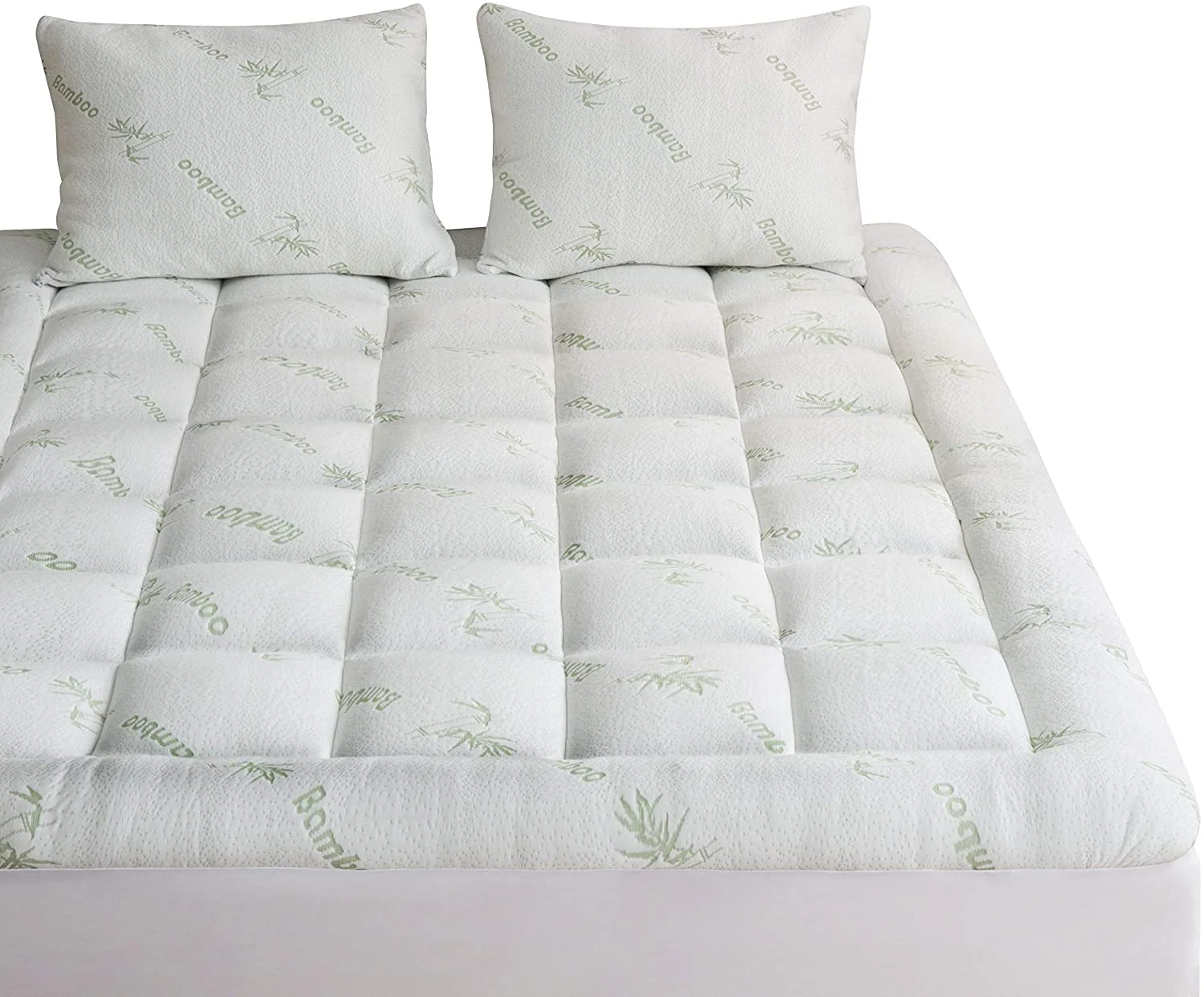 Bamboo Mattress Topper Cooling Pillow Top Mattress Pad — product image 1