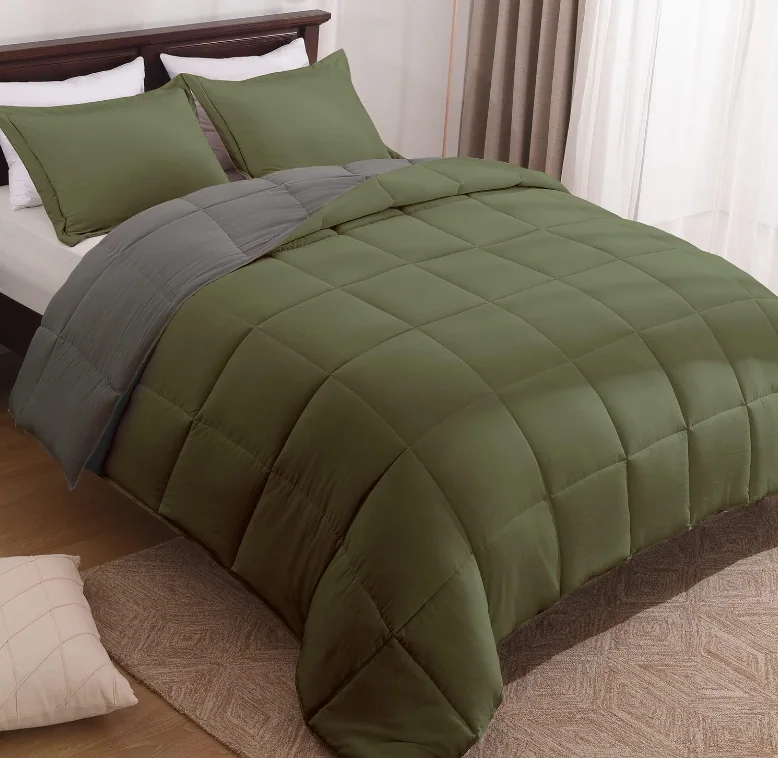 Fluffy Comforter Queen Set for All Seasons - Reversible White Queen Comforter Set — product image 8