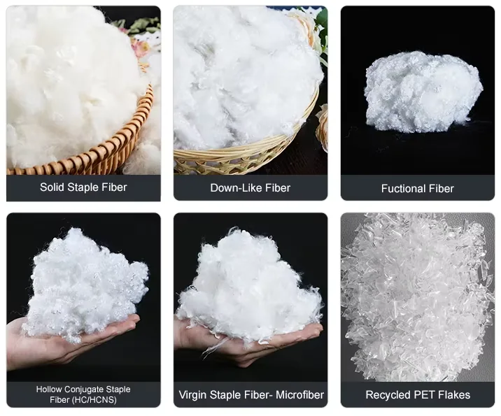 Good Quality Polyester Hollow Conjugated Fiber Peral Ball Recycled Grade Polyester Staple Fiber — product image 9