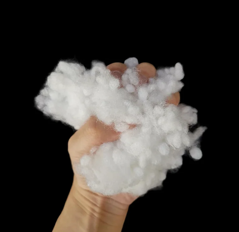 Good Quality Polyester Hollow Conjugated Fiber Peral Ball Recycled Grade Polyester Staple Fiber — product image 7