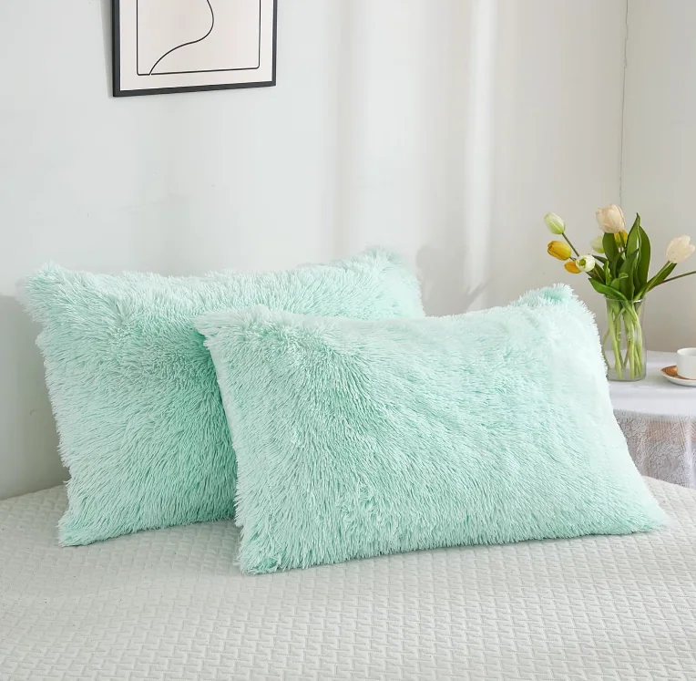 Soft Faux Fur Velvet Comforter Cover Luxury Fuzzy Plush Shaggy Bedding Sets 3 Pieces — product image 6