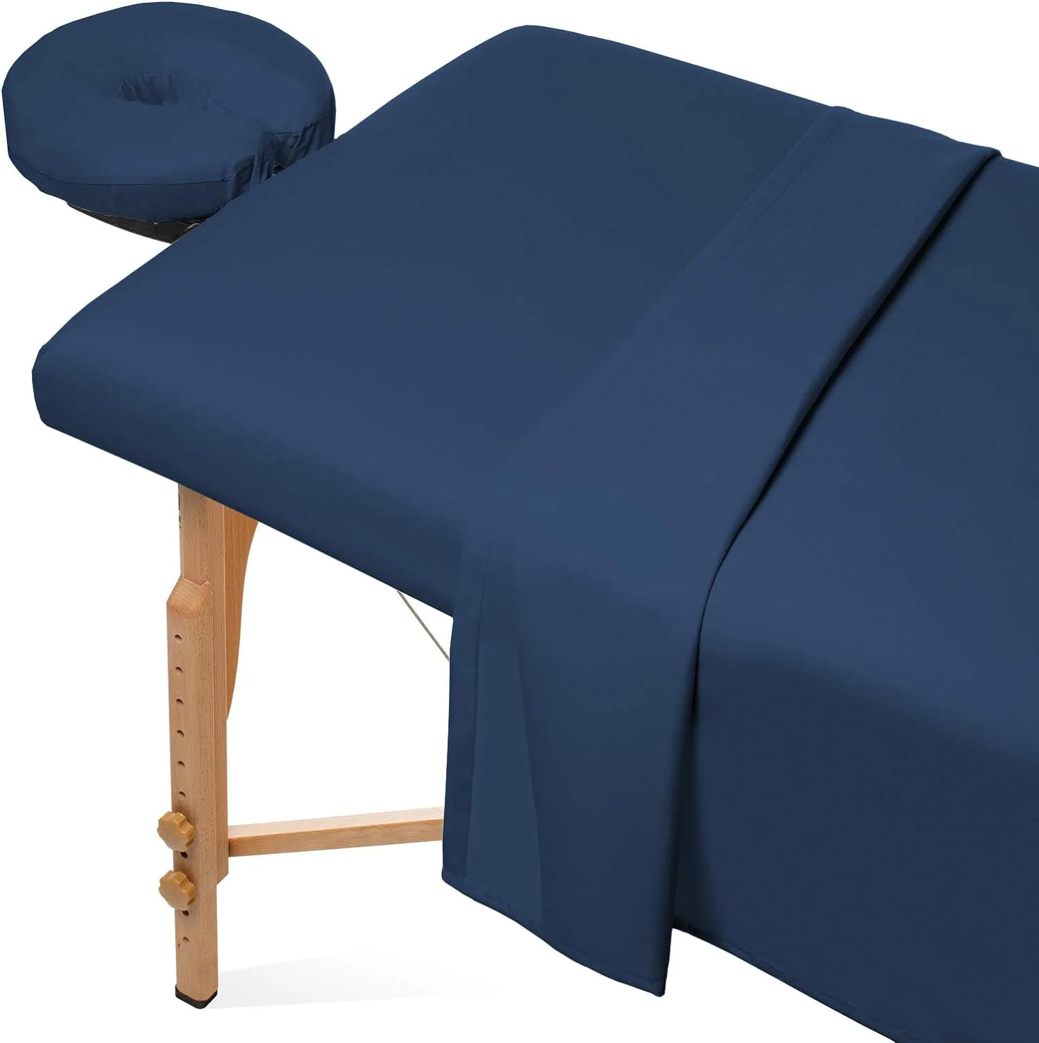 Massage Table Sheet Set - 3-Piece Microfiber Premium Facial Microfiber Bed Cover - Includes Flat and Fitted Sheets with Face Cradle Cover — product image 10