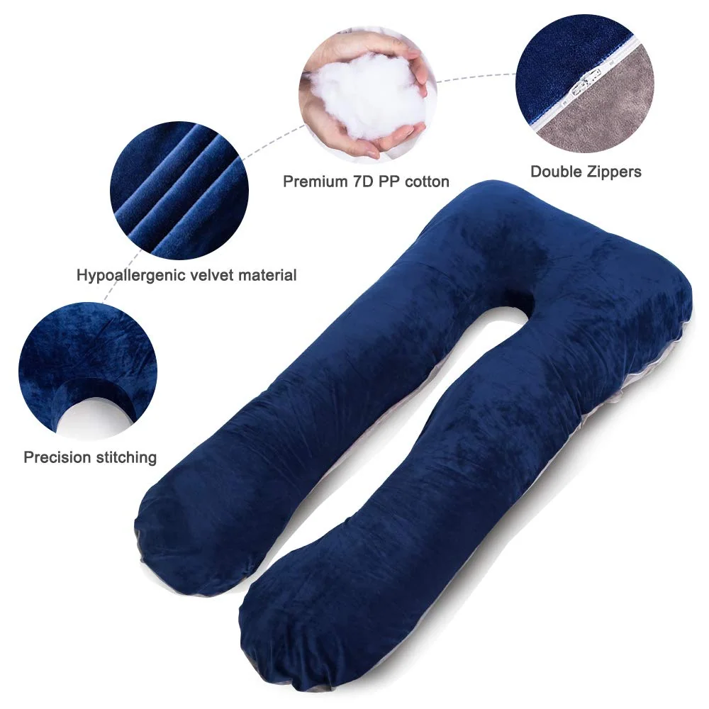 Pregnancy Pillows for Sleeping, U/C/J Shaped Full Body Maternity Pillow with Removable Cover - Support for Back, Legs, Belly, HIPS for Pregnant Women — product image 6