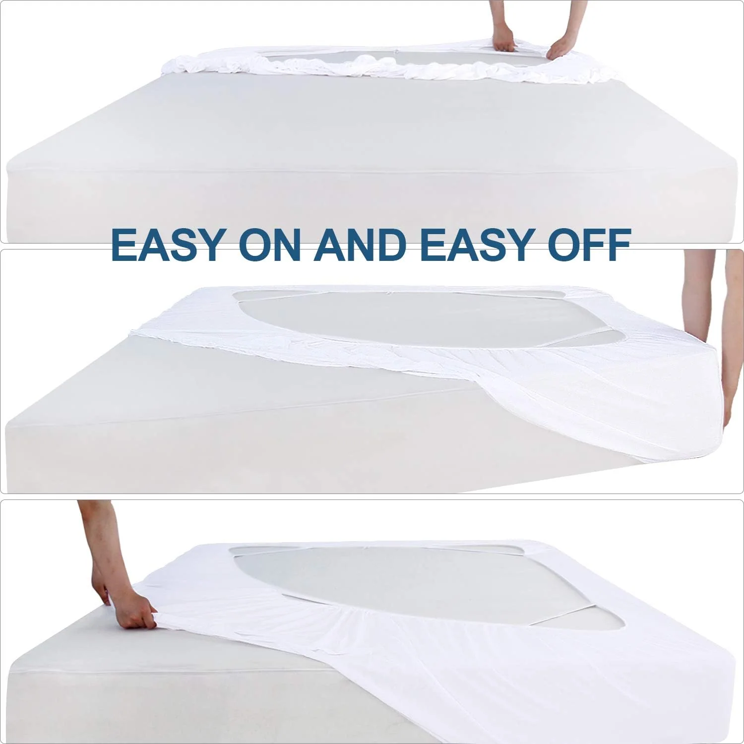 Box Spring Cover - Elastic Fabric Wrap Around 4 Sides Bed Skirt for Hotel & Home — product image 2