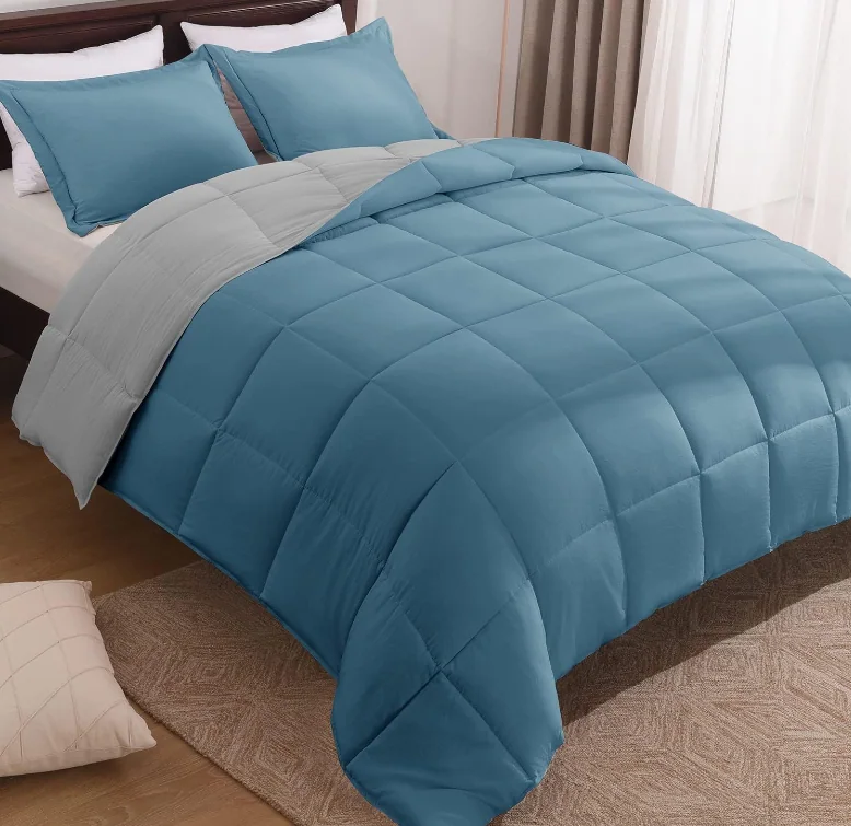 Fluffy Comforter Queen Set for All Seasons - Reversible White Queen Comforter Set — product image 21