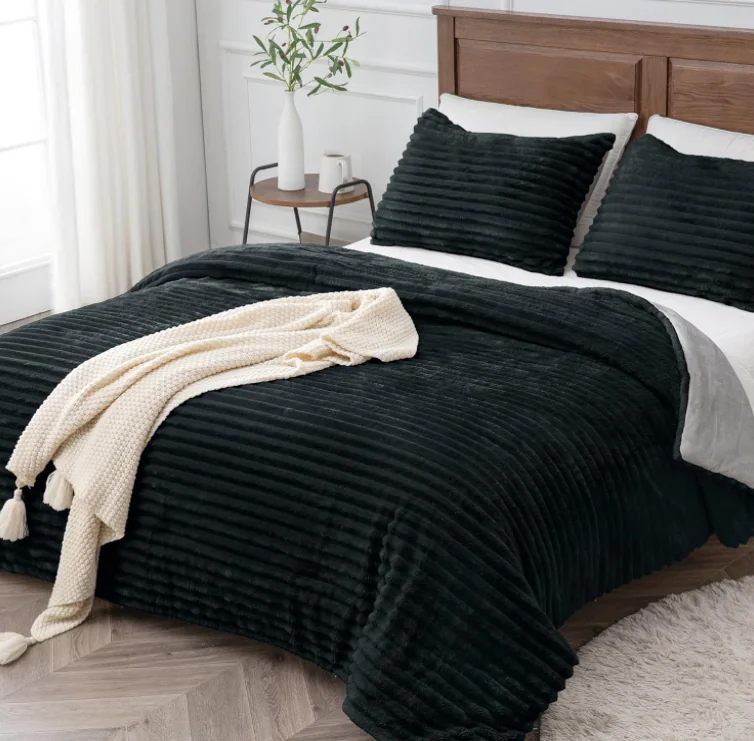Fleece Comforter Set -Super Soft & Warm Fluffy Purple Bedding Set — product image 8