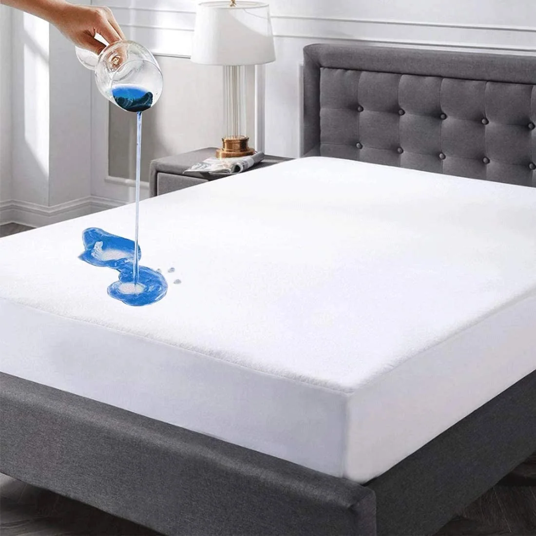 Terry Waterproof Mattress Protector -100% Waterproof Terry Cotton - Dust Proof Breathable Ultrasoft Noiseless — product image 2