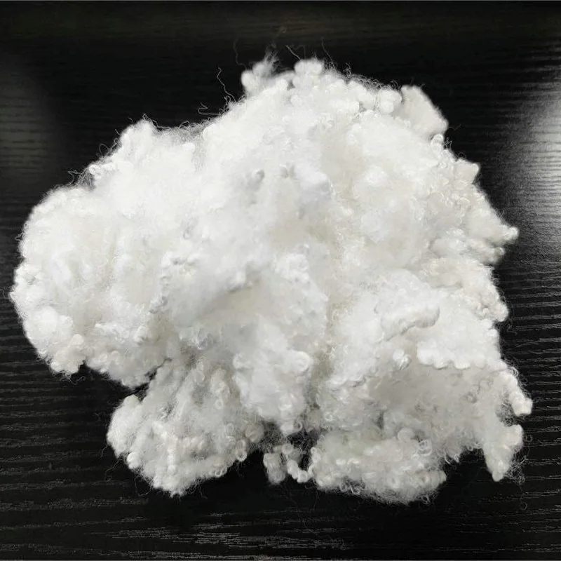 Polyester Waste Raw Materials Polyester Fiberfill 7D 15 Denier Hollow Slick Conjugate Fiber — product image 6