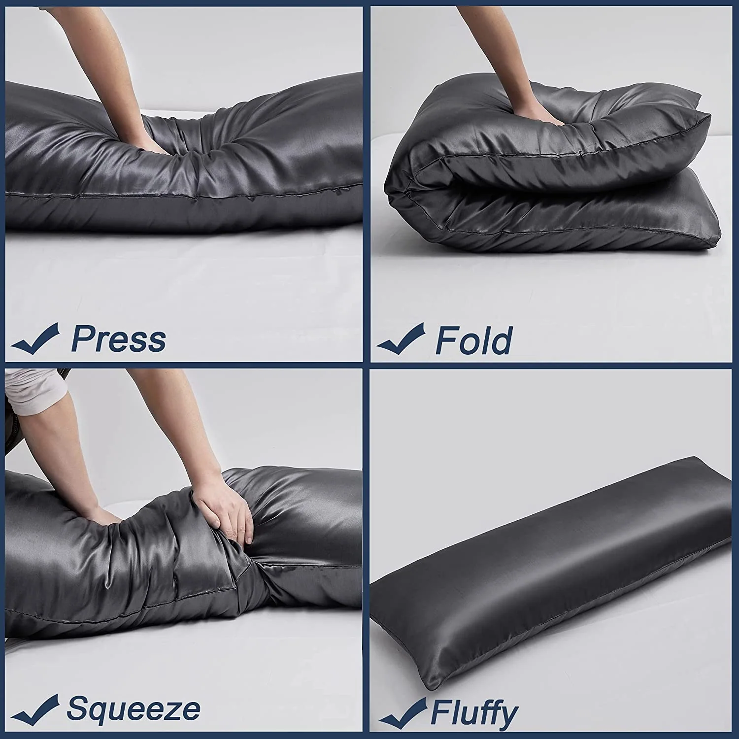 Large Body Pillow Insert- Breathable Full Body Pillow for Side Sleeper - Soft Long Bed Pillow for Adults — product image 9