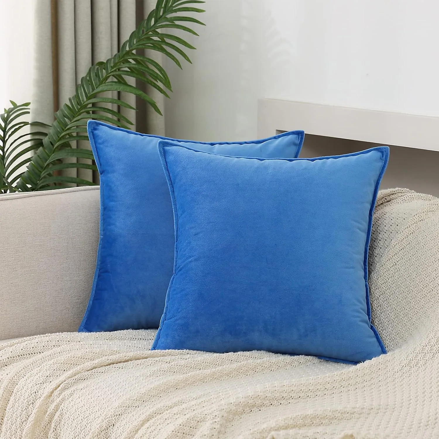 Decorative Throw Pillow With Velvet Fabric Cover — product image 6