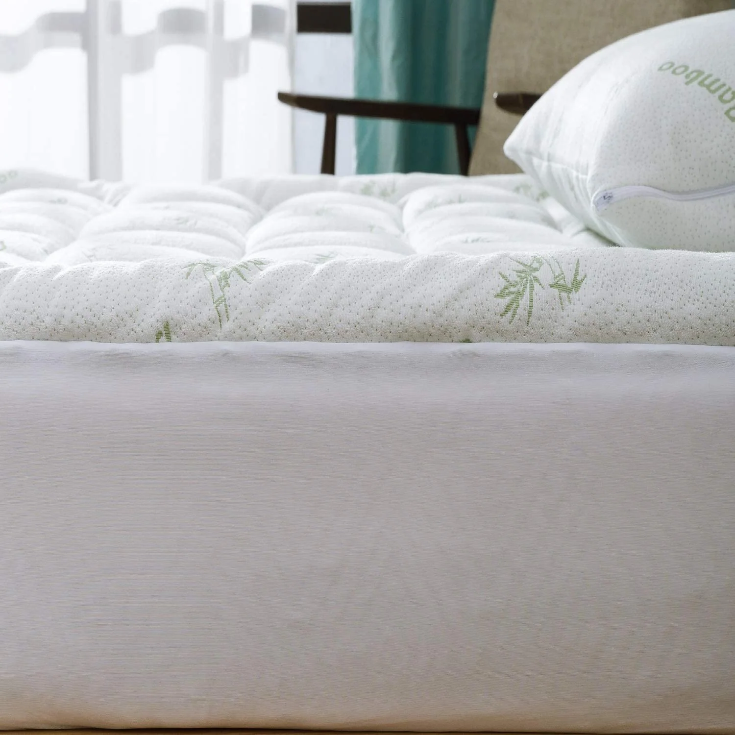 Bamboo Mattress Topper Cooling Pillow Top Mattress Pad — product image 3