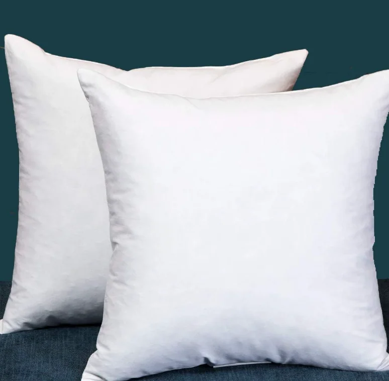 Feather Down Throw Pillow Inserts- with Organic Cotton Cover, Goose Feather Square White Decorative Pillow Inserts for Bed, Sofa, and Couch — product image 10