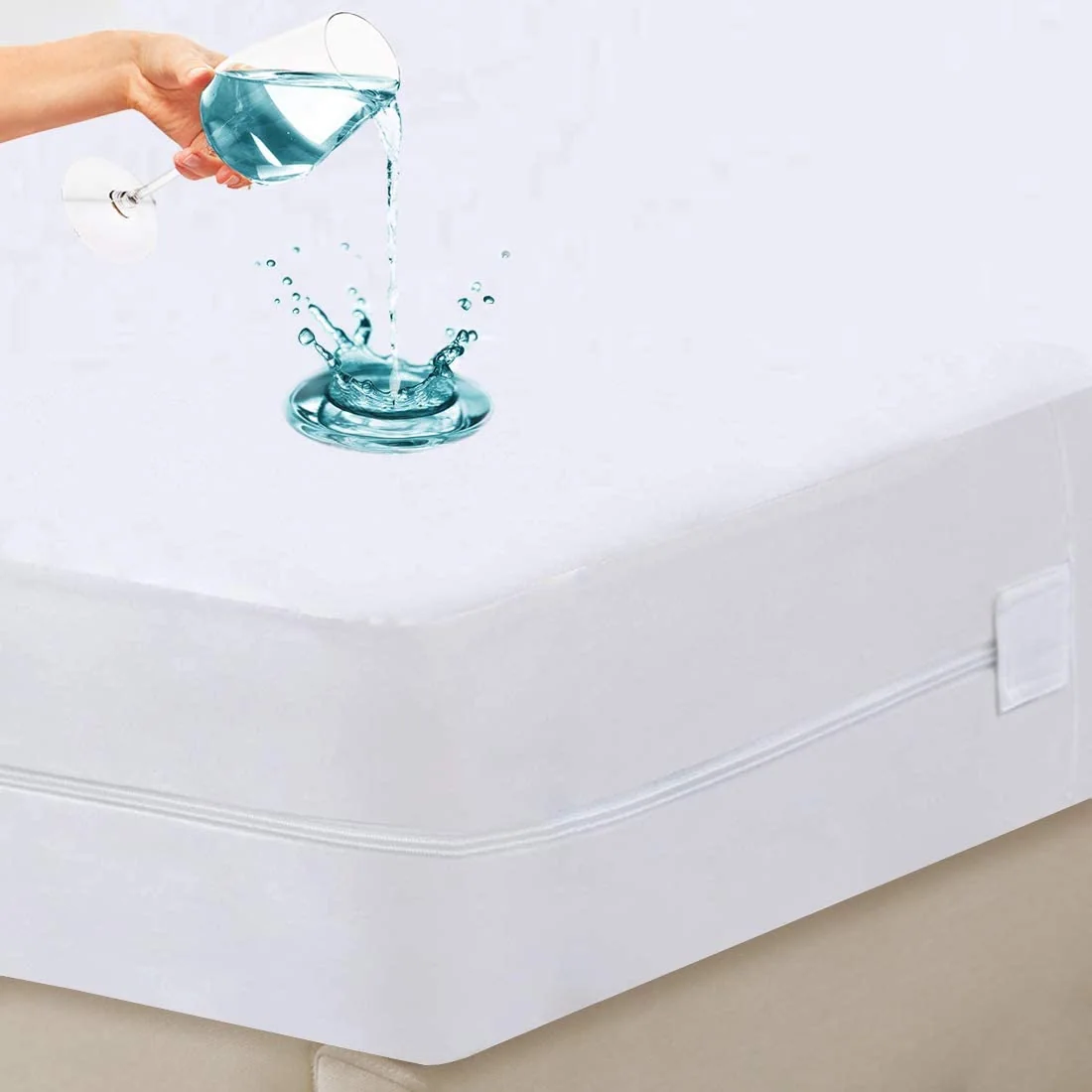 Waterproof Mattress Encasement - Zippered Bedbug Waterproof Mattress Cover, Premium Quality Hypoallergenic Bed Encasement — product image 7