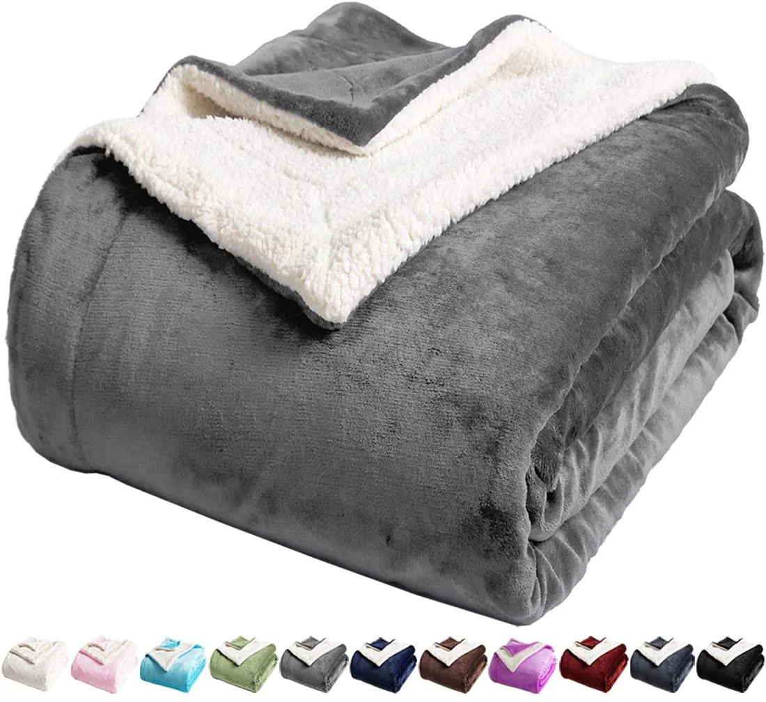 Sherpa Fleece Bed Blanket Queen Size Super Soft Fuzzy Plush Warm Cozy Fluffy Blanket — product image 2
