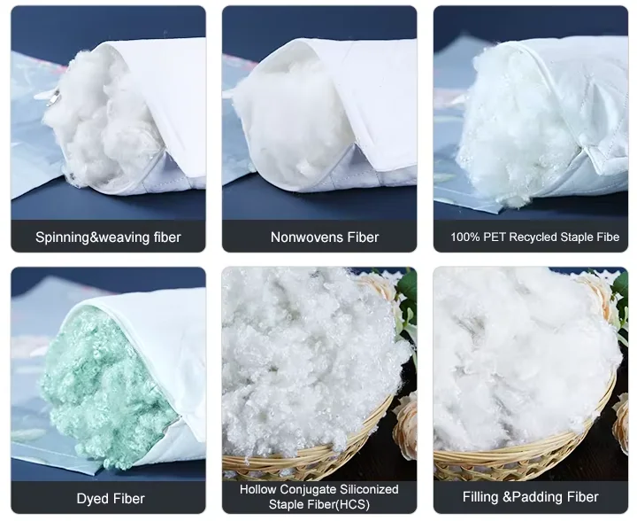 Good Quality Polyester Hollow Conjugated Fiber Peral Ball Recycled Grade Polyester Staple Fiber — product image 8