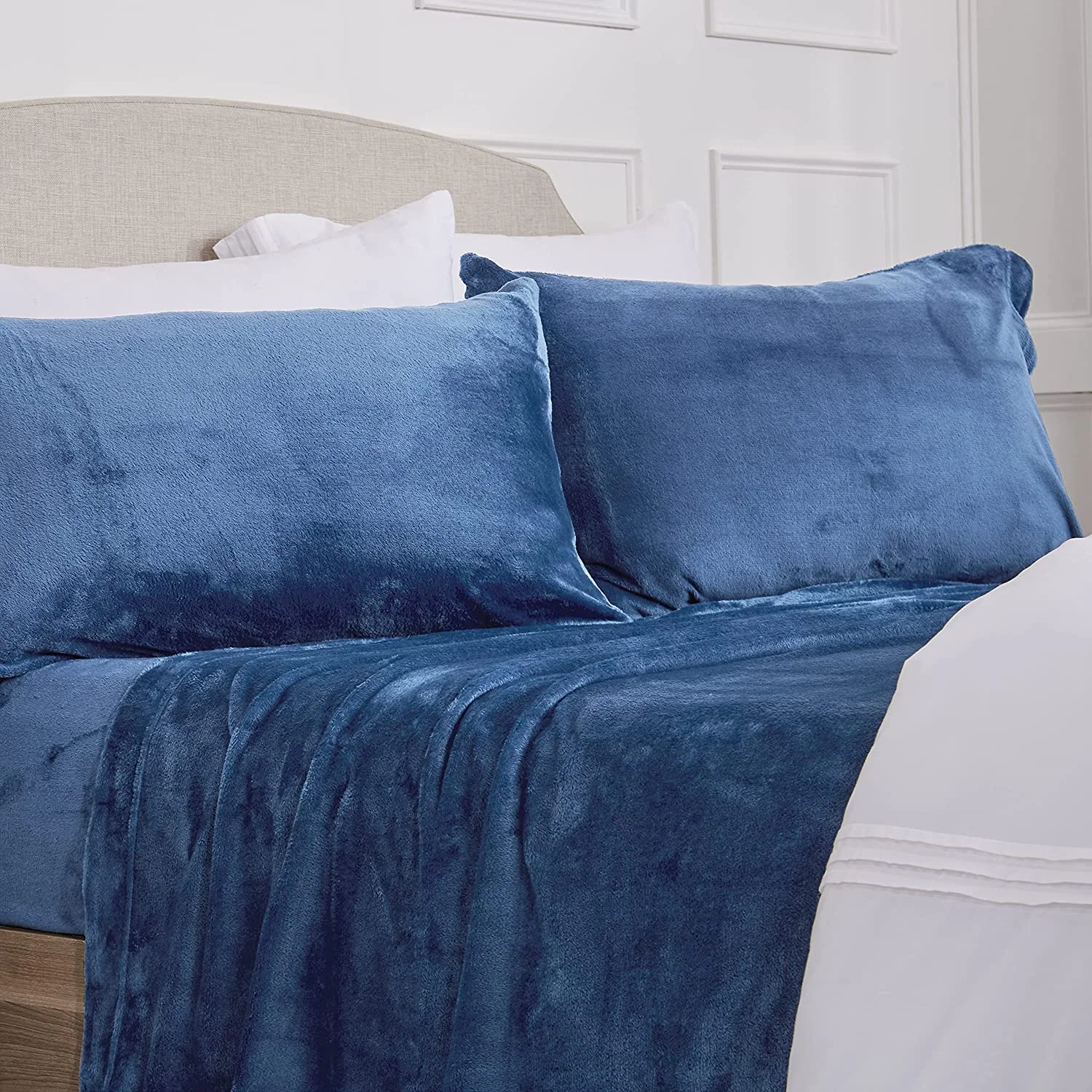 Micro Fleece Extra Soft Cozy Velvet Plush Sheet Set — product image 1