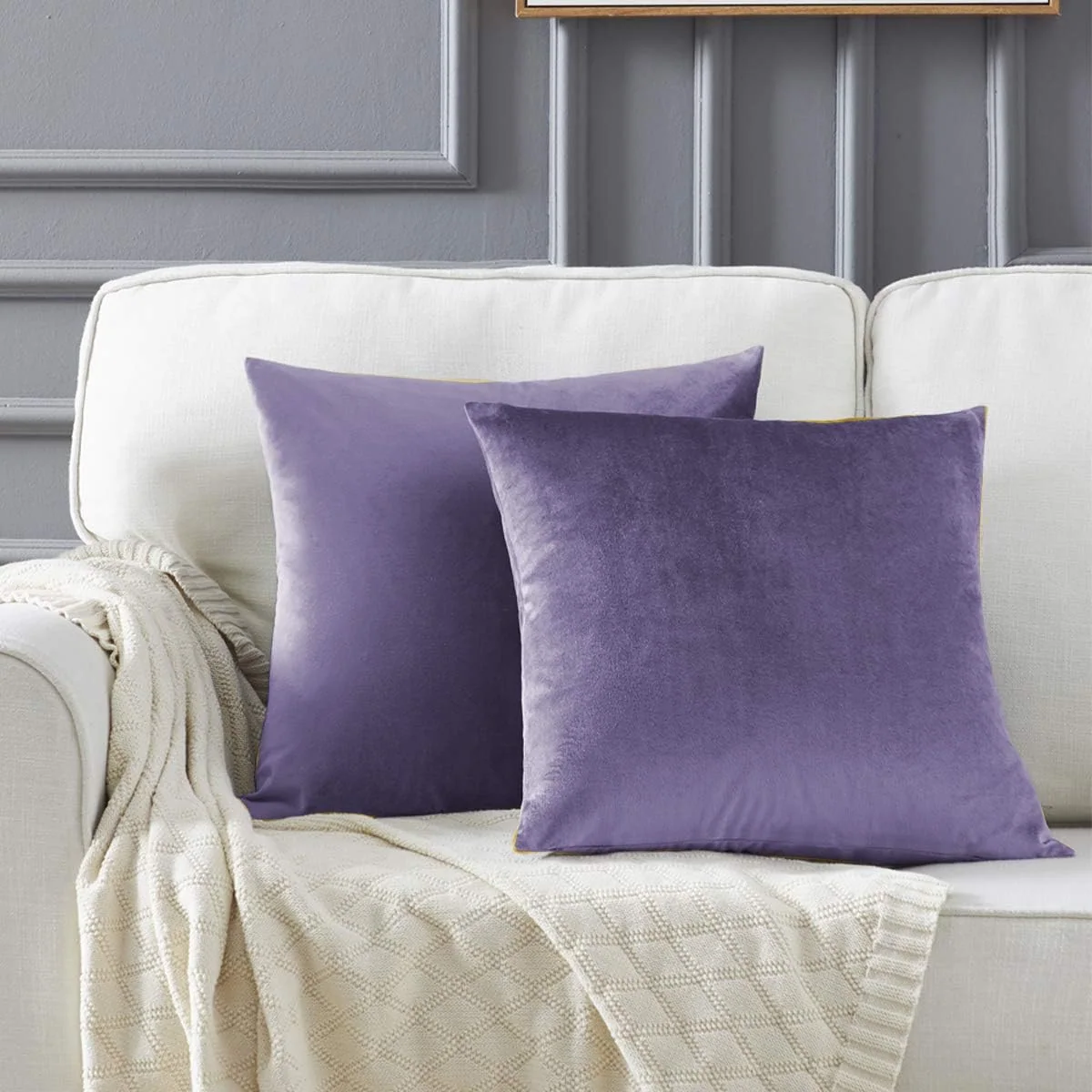 Decorative Throw Pillow With Velvet Fabric Cover — product image 5