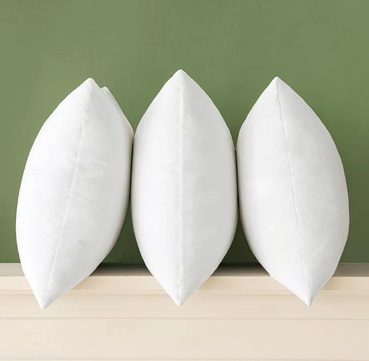 Feather Down Throw Pillow Inserts- with Organic Cotton Cover, Goose Feather Square White Decorative Pillow Inserts for Bed, Sofa, and Couch — product image 5