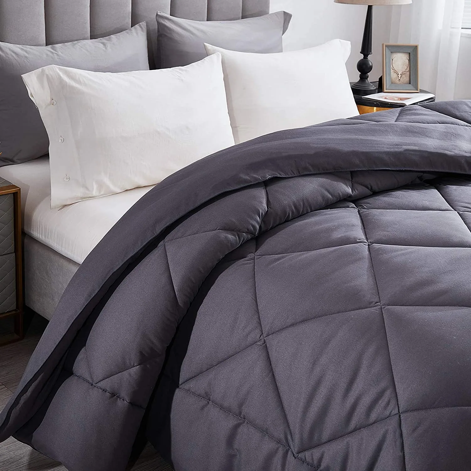 Microfiber Comforter - All-Season Queen Down Alternative Quilted Comforter — product image 3