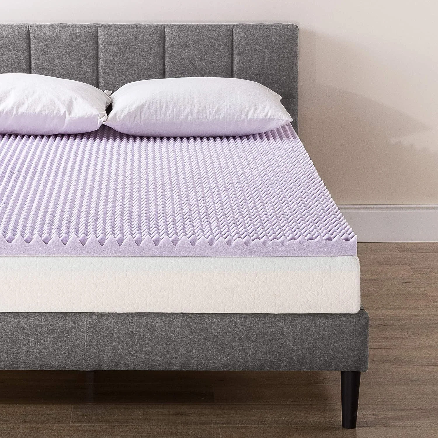 Egg Crate Memory Foam Mattress Topper with Calming Aloe And Lanvendar Infusion — product image 1