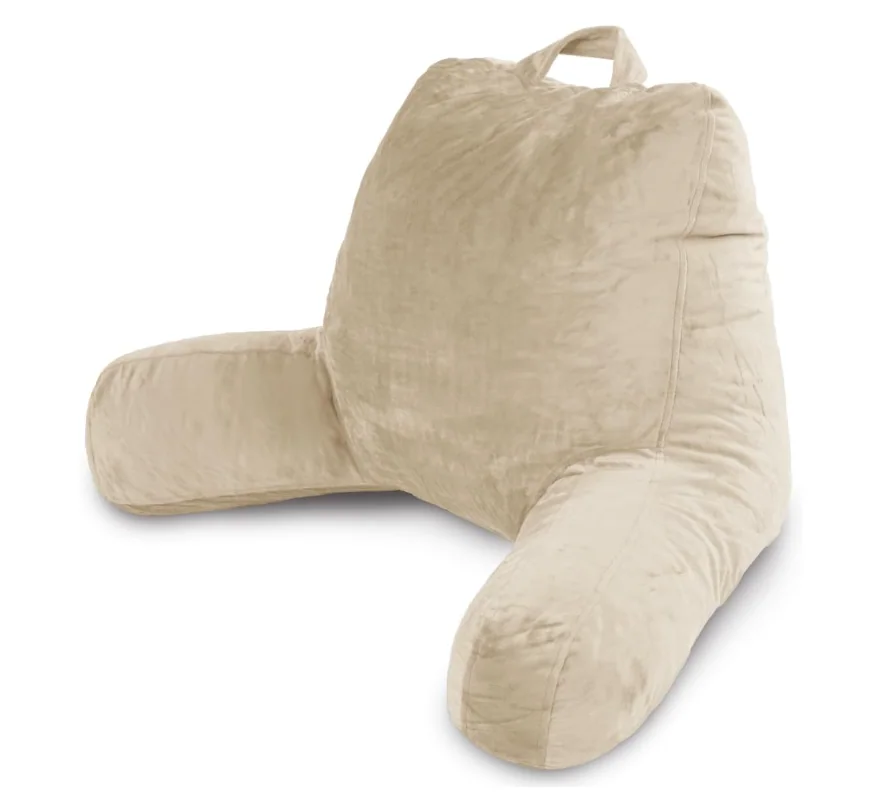 Reading Pillow with Shredded Memory Foam, Large Adult Backrest with Arms, Back Support for Sitting Up in Bed with Washable Cover (Sit up Pillow) — product image 5