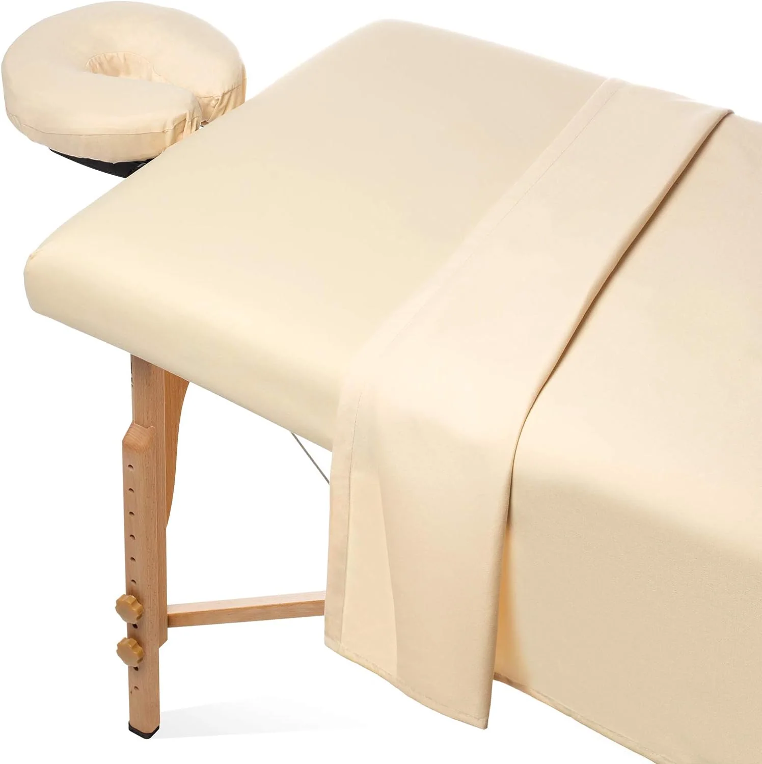 Massage Table Sheet Set - 3-Piece Microfiber Premium Facial Microfiber Bed Cover - Includes Flat and Fitted Sheets with Face Cradle Cover — product image 9