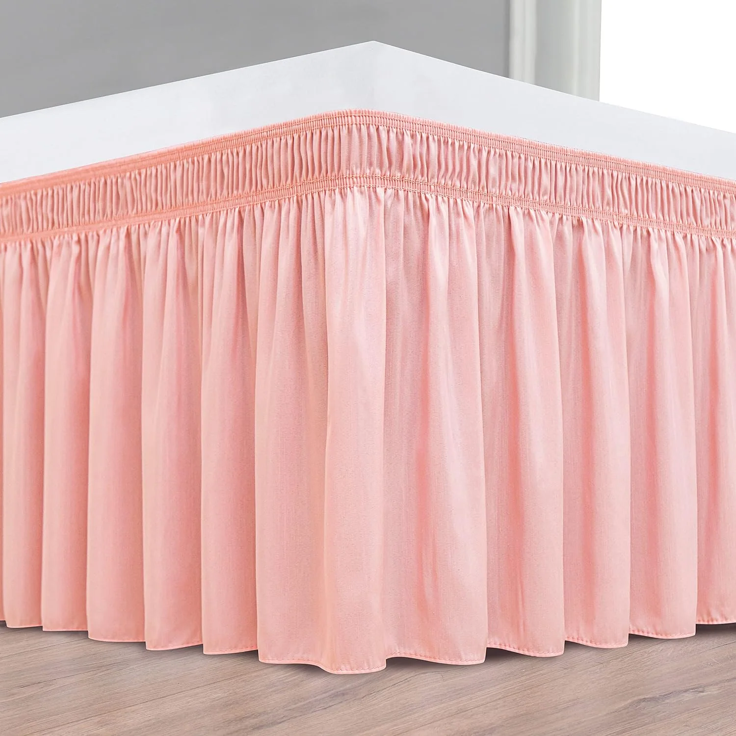 Wrap Around Bed Skirts Adjustable Elastic Dust Ruffles Easy Fit Wrinkle & Fade Resistant Silky Luxurious — product image 8