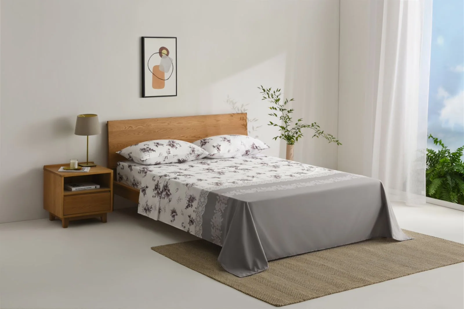 Printed Microfiber Bed Sheet Set — product image 1