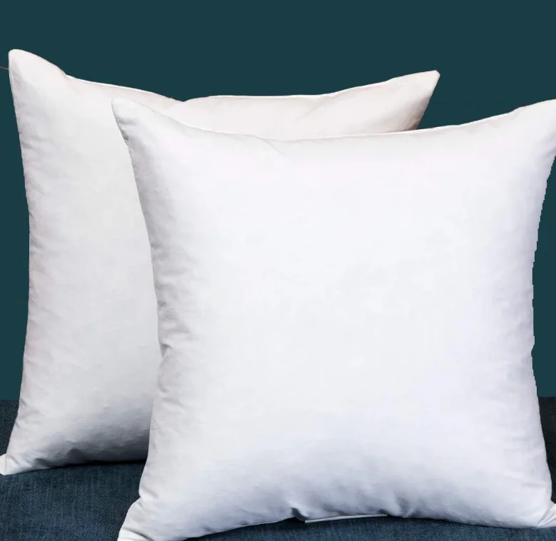 Feather Down Throw Pillow Inserts- with Organic Cotton Cover, Goose Feather Square White Decorative Pillow Inserts for Bed, Sofa, and Couch — product image 7