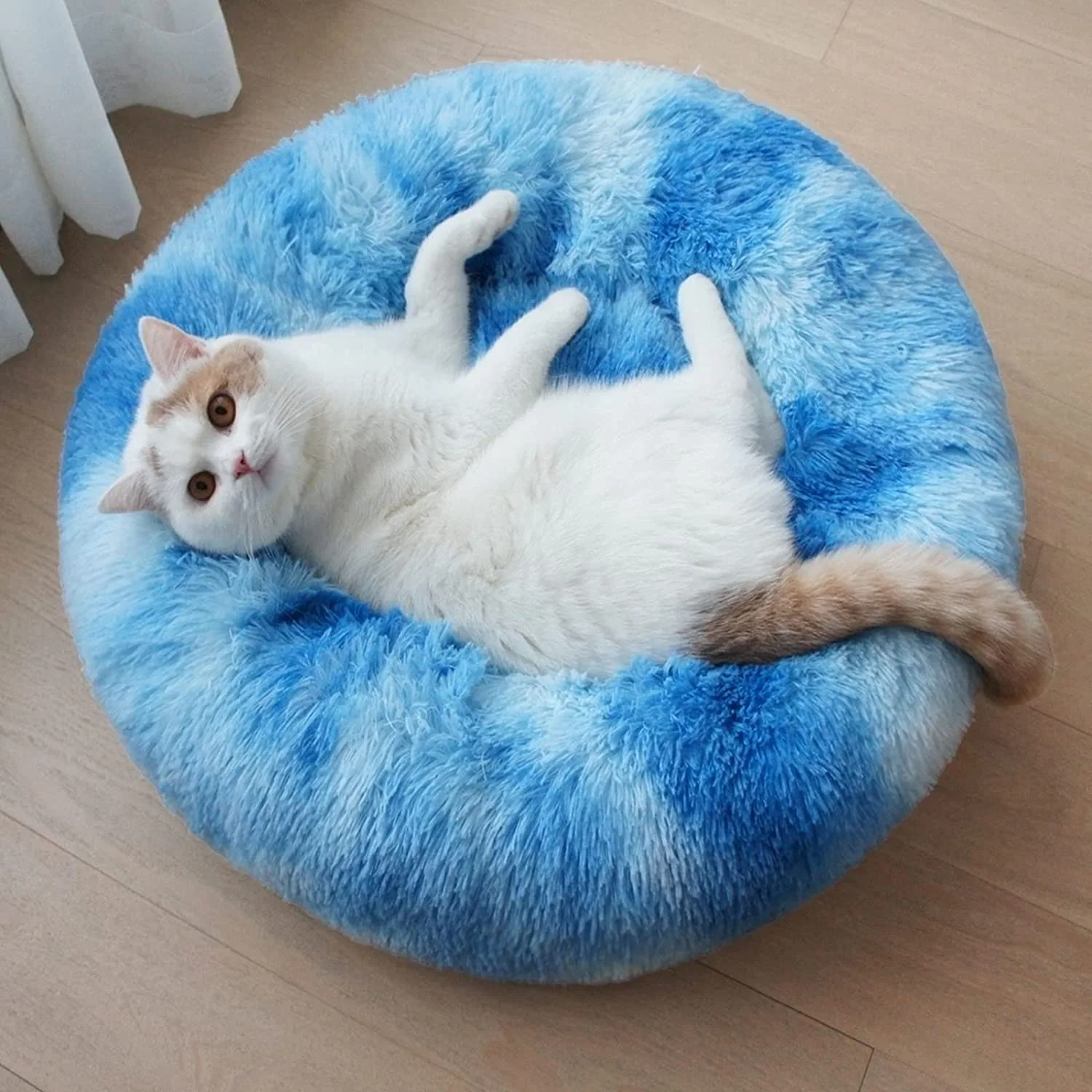 Coloful Donut Round Calming Large Dog Cat Bed — product image 6
