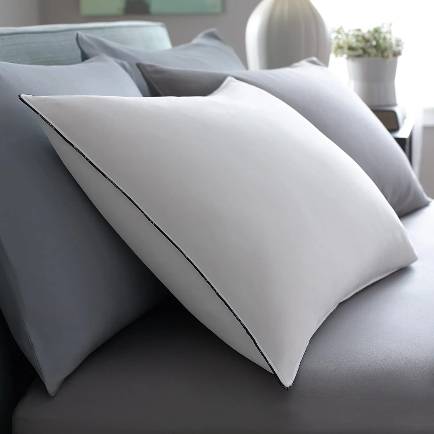 Goose Feather Down Pillows - Soft Bed Pillows for Sleeping 100% Organic Cotton King Size Hotel-Quality Pillows Insert — product image 3