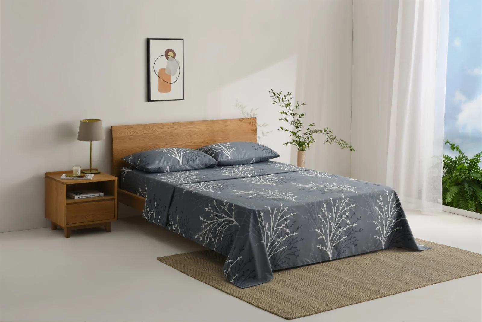 Printed Microfiber Bed Sheet Set — product image 1