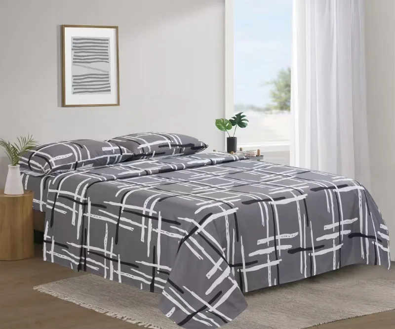 Printed Microfiber Bed Sheet Set — product image 1
