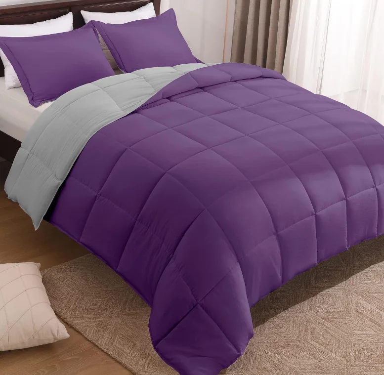 Fluffy Comforter Queen Set for All Seasons - Reversible White Queen Comforter Set — product image 5