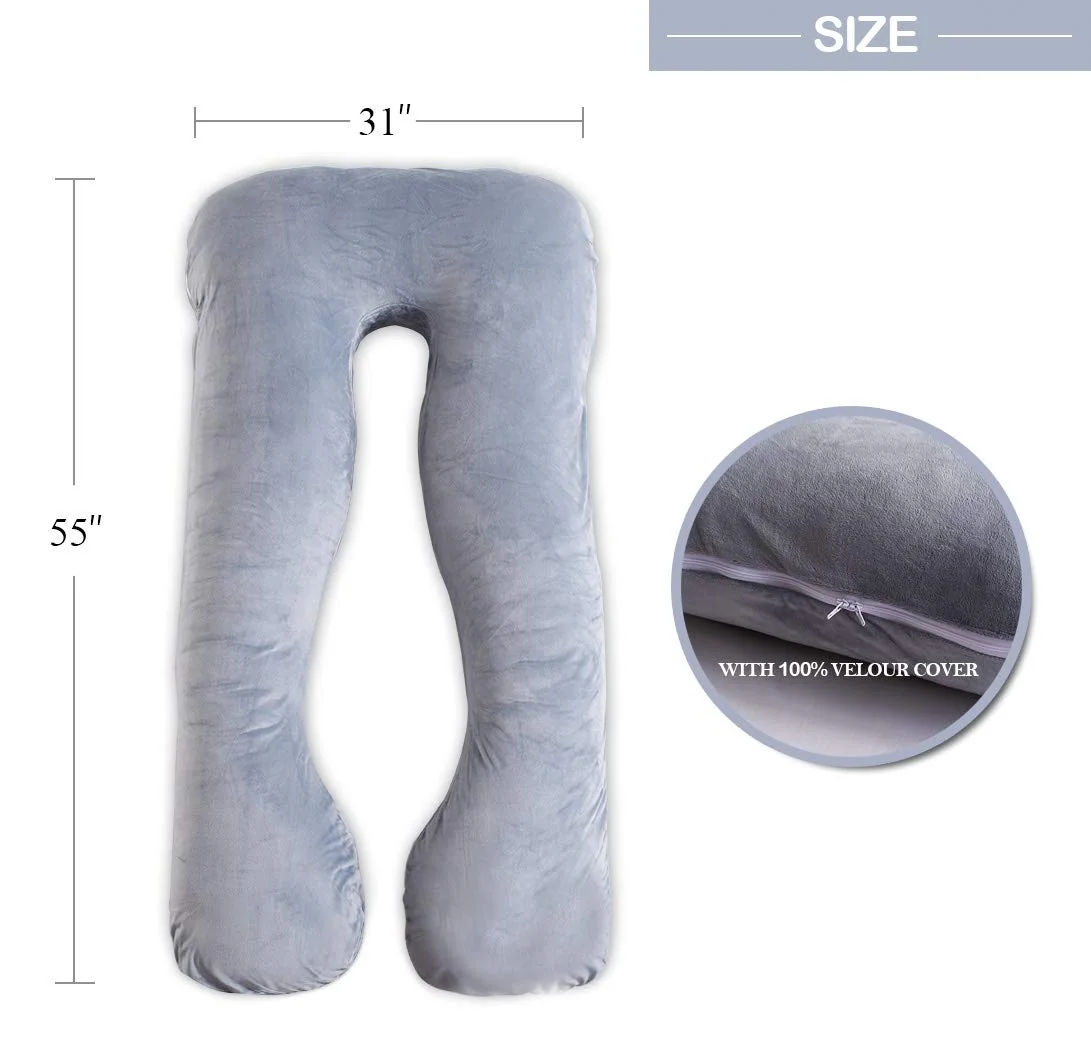 Pregnancy Pillows for Sleeping, U/C/J Shaped Full Body Maternity Pillow with Removable Cover - Support for Back, Legs, Belly, HIPS for Pregnant Women — product image 5