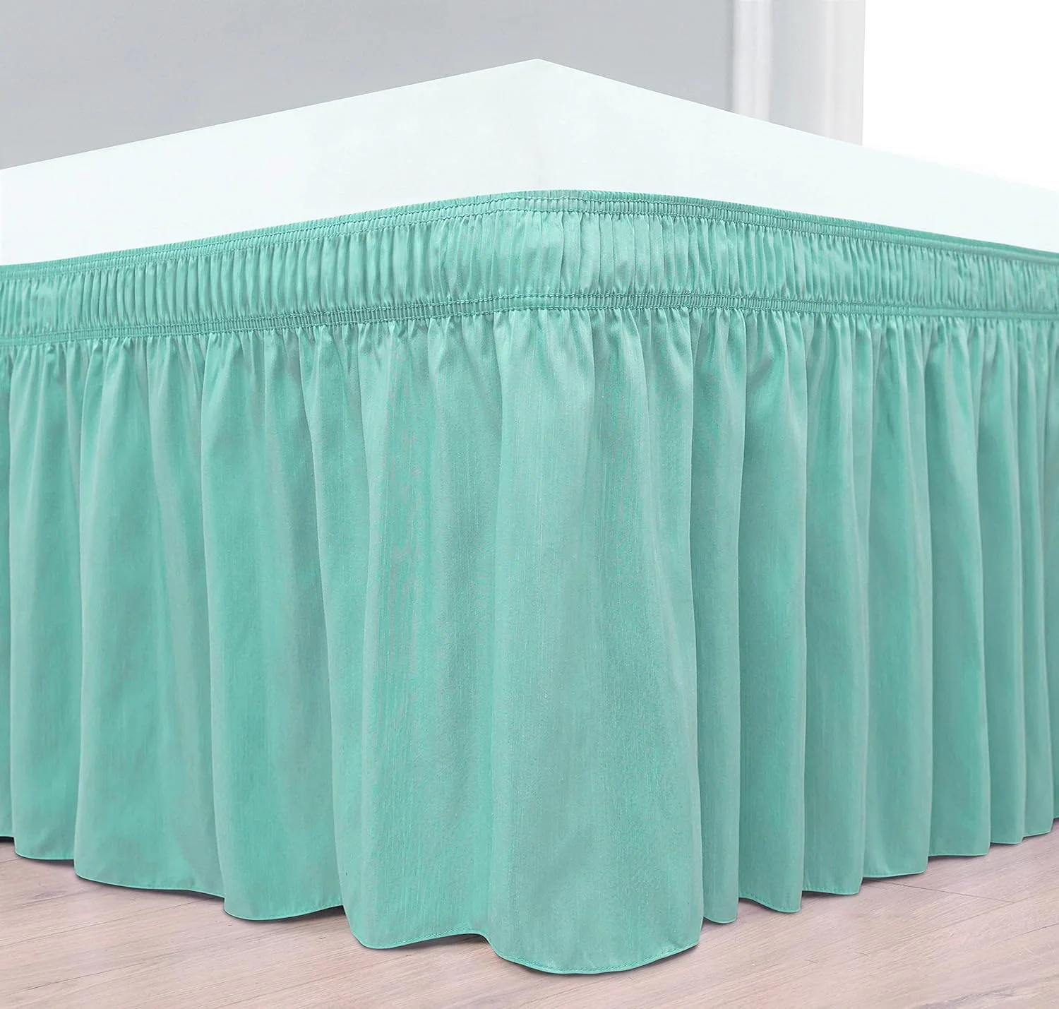 Wrap Around Bed Skirts Adjustable Elastic Dust Ruffles Easy Fit Wrinkle & Fade Resistant Silky Luxurious — product image 9