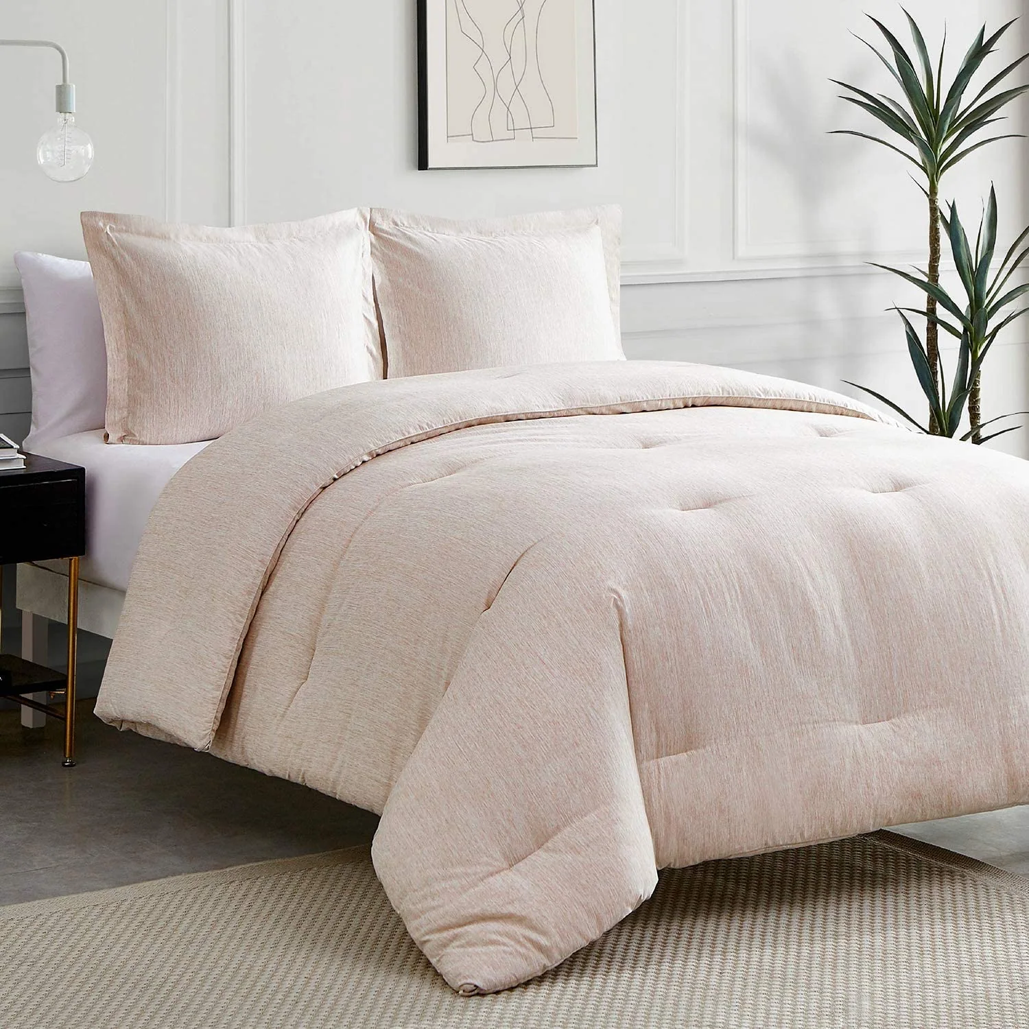 Cationic Dyeing Comforter Set -All Season Cationic Dyeing Comforter Set with 2 Pillow Shams — product image 5