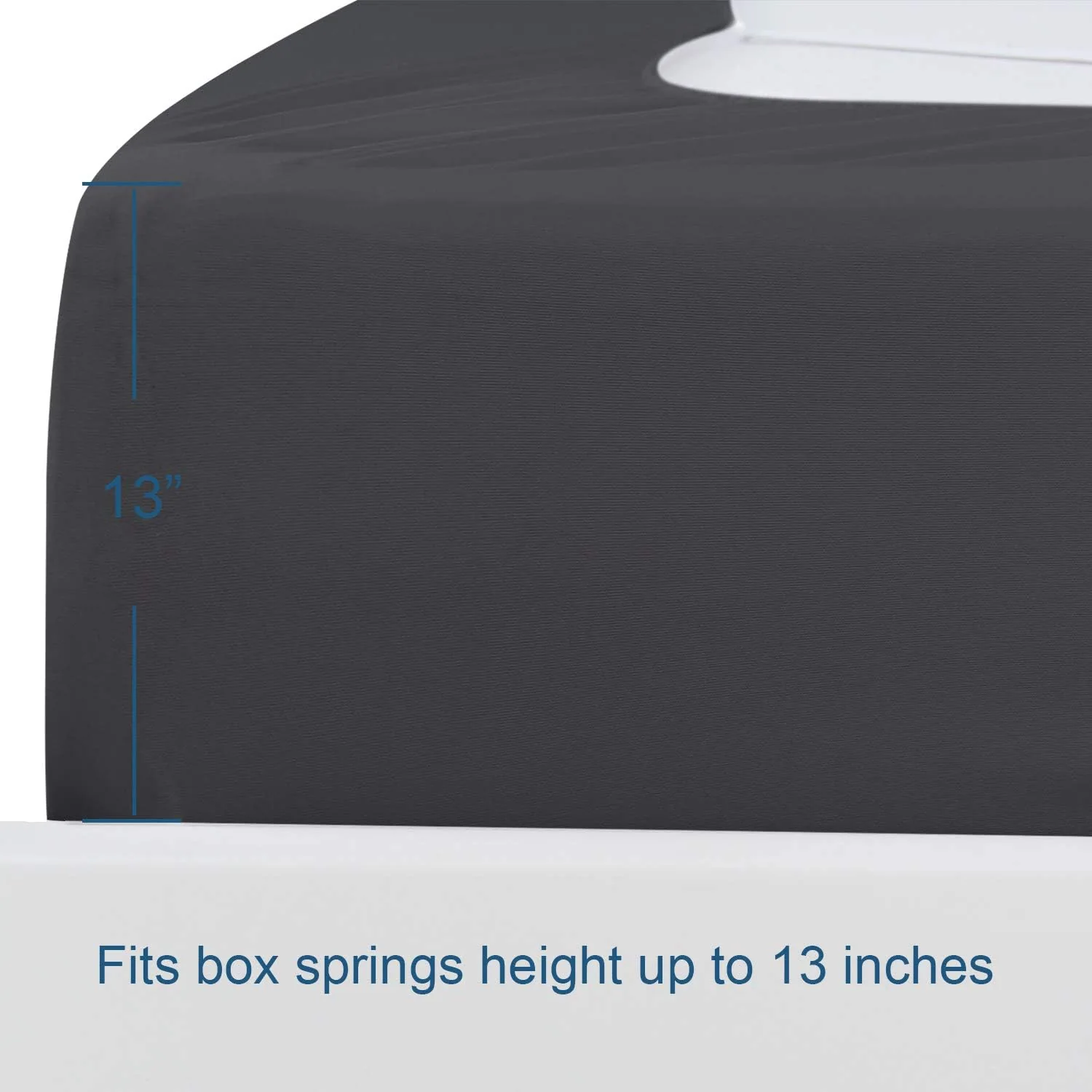 Box Spring Cover - Elastic Fabric Wrap Around 4 Sides Bed Skirt for Hotel & Home — product image 9