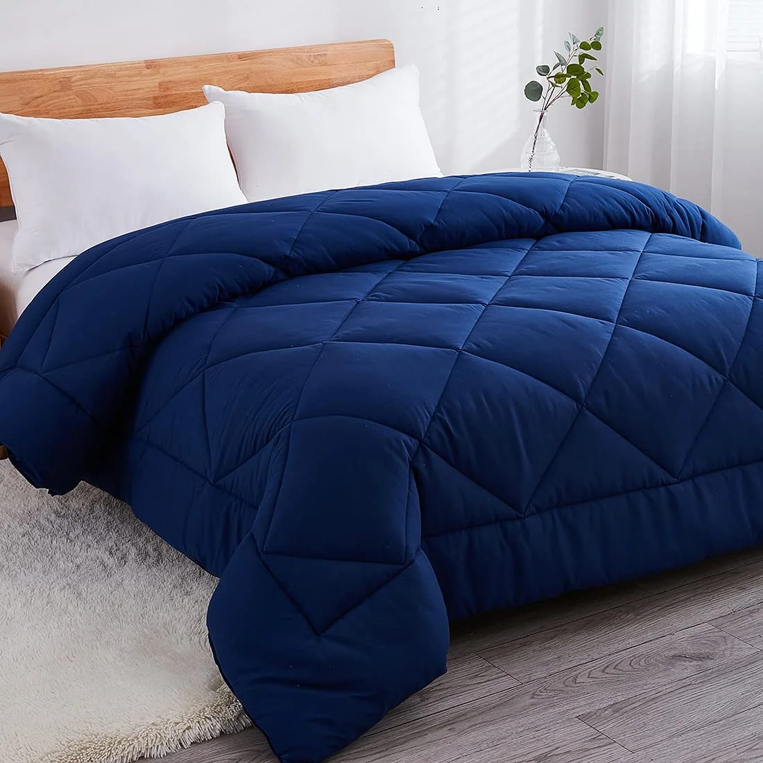 Microfiber Comforter - All-Season Queen Down Alternative Quilted Comforter — product image 7