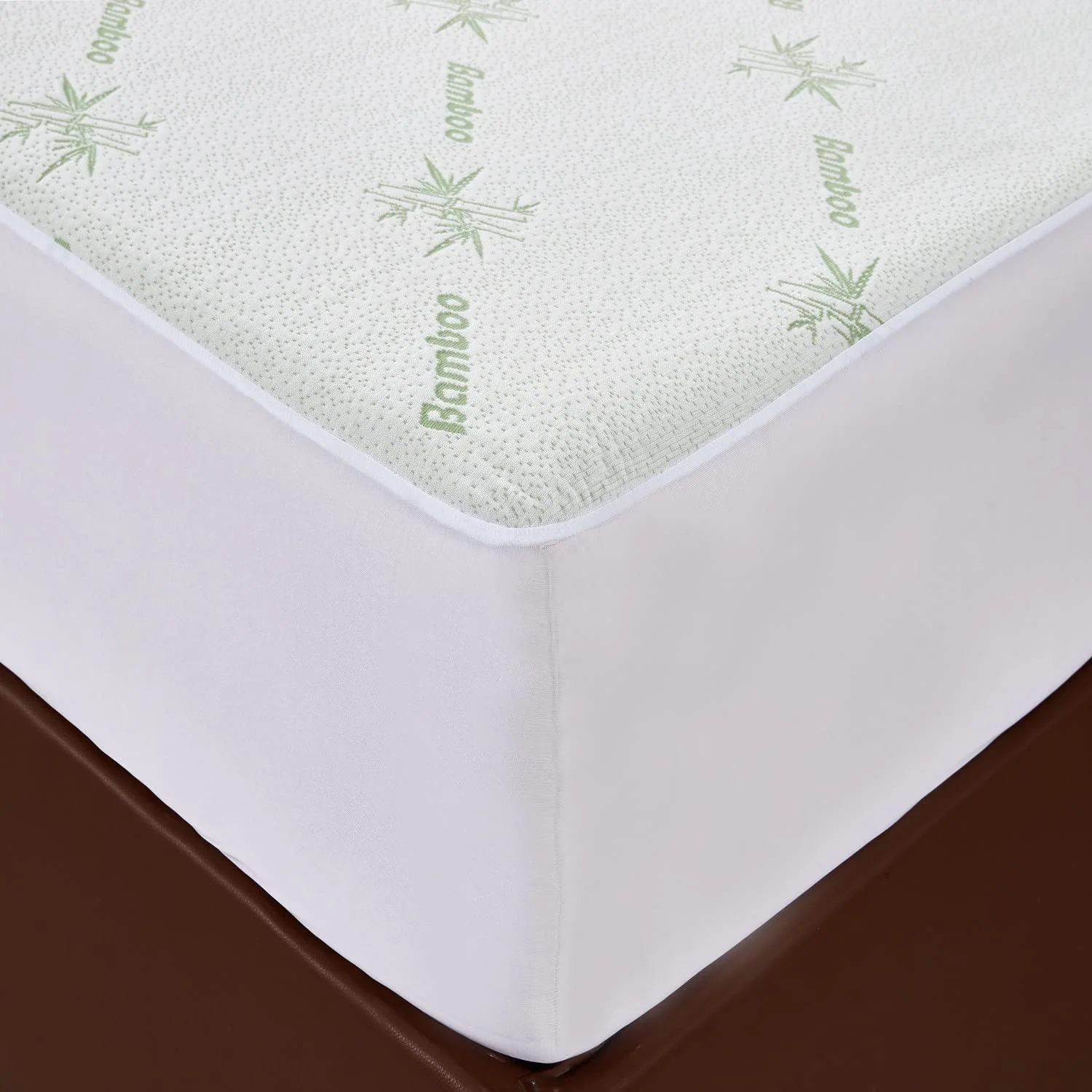 Waterproof Bamboo Mattress Protector-Non Noisy Breathable Ultra Plush Absorbent Extra Deep Fits — product image 7